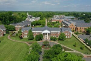 aerial view of trenton hall
